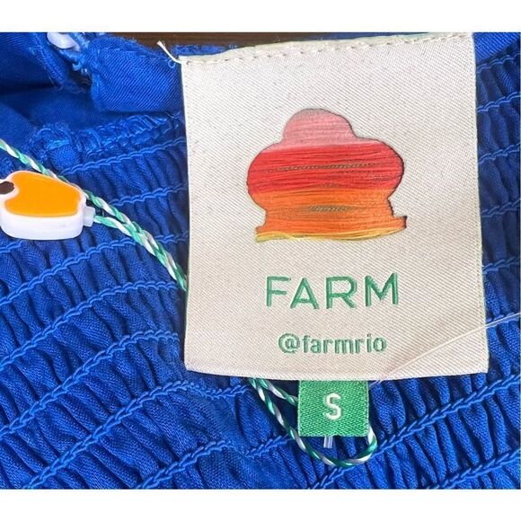 Farm Rio Blue 3D Pineapple Crop Top NWT Size Small - Picture 8 of 12